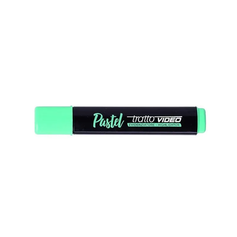 EVIDENZIATORE TRATTO VIDEO PASTEL VERDE MENTA PUNTA SCALPELLO