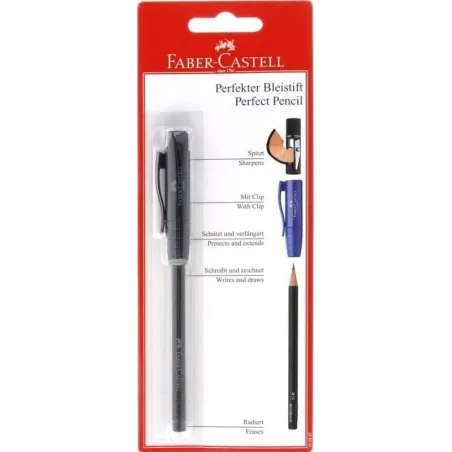 Matita FABER-CASTELL con temperino e gomma
