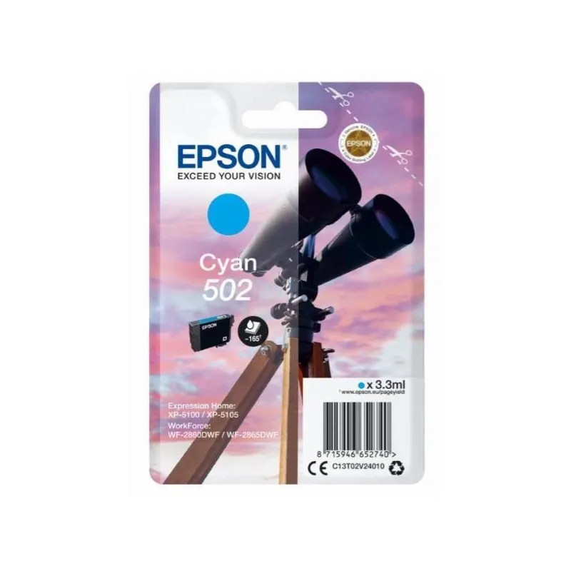 Epson 502 C13T02V24020 Originale Ciano
