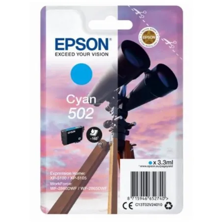 Epson 502 C13T02V24020 Originale Ciano