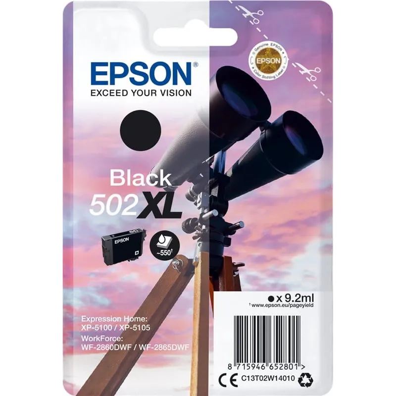Cartuccia Epson 502XL C13T02W14010 Originale Nero