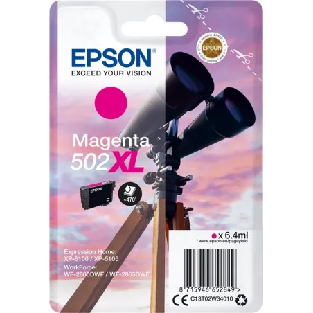 Cartuccia Epson 502XL C13T02W34010 Originale Magenta