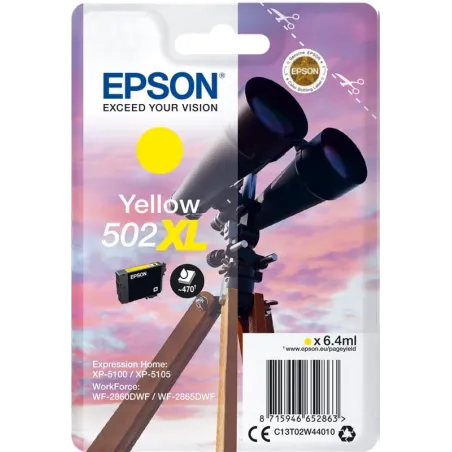 Cartuccia Epson 502XL C13T02W44010 Originale Giallo