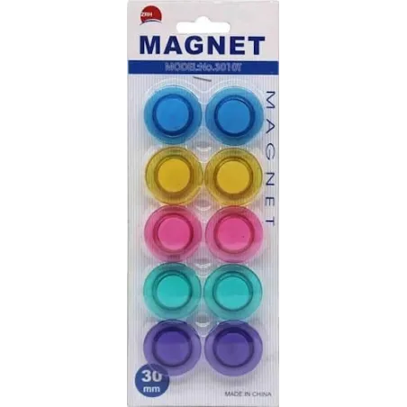 Bottoni magnetici ZRH diametro 30 Colori assortiti