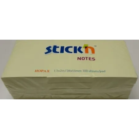 POST-IT 38X51 HOPAX GIALLO PASTELLO CF 12 PZ