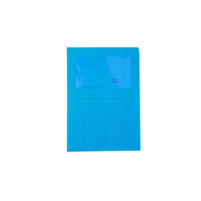 Cartelline SINTEX con finestra Azzurro
