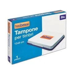 Cuscinetto per timbri inchiostrato blu 12x8cm