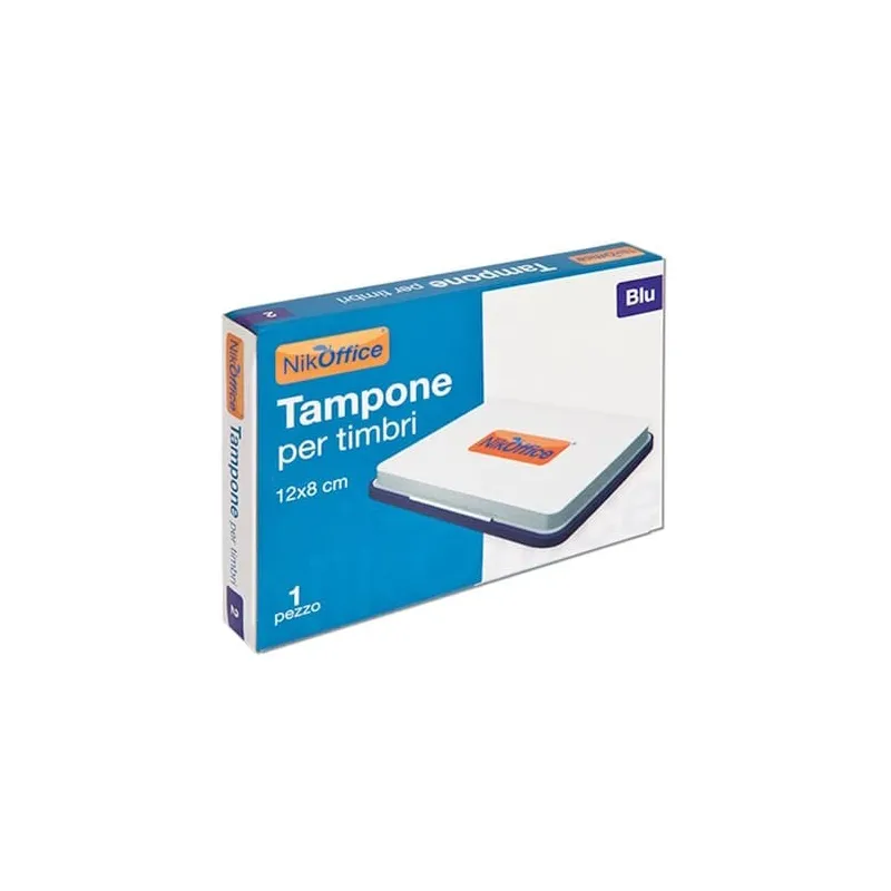 Cuscinetto per timbri inchiostrato blu 12x8cm