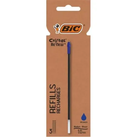REFILL BLU PER PENNA A SFERA BIC CRISTAL RE NEW