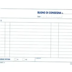 Buoni consegna Data Ufficio duplice copia cm 16.5x11,5 blocco 50x2 FG