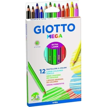 Pastelli Giotto Mega a colore 12 pezzi