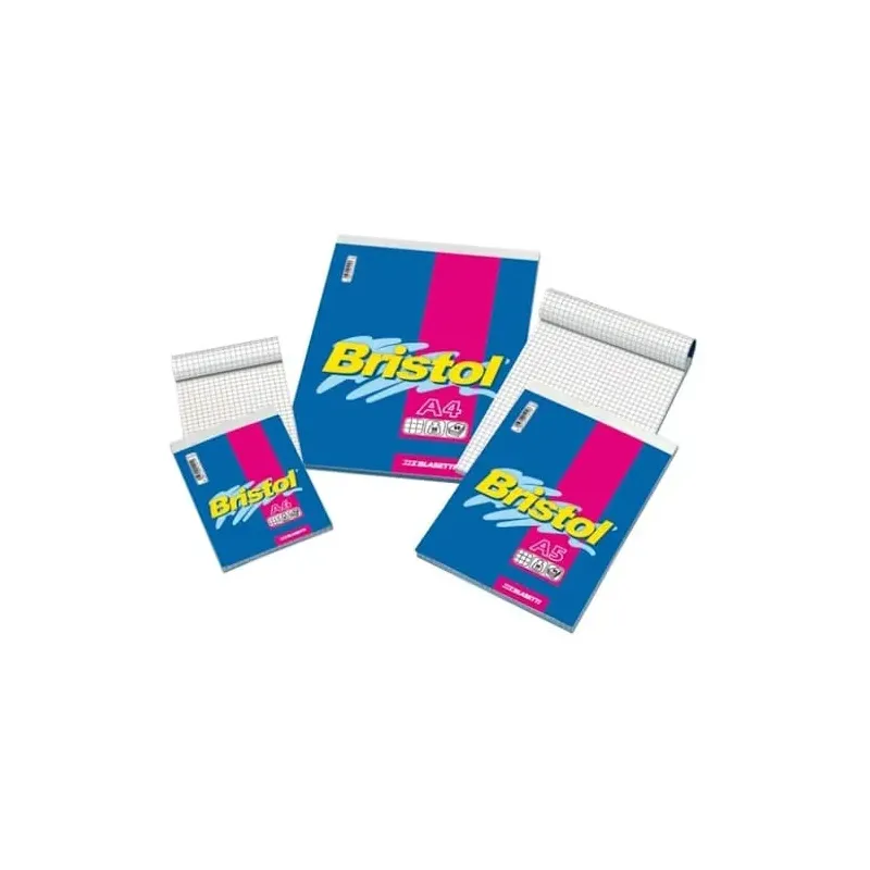 Blocco Formato A7 fogli a quadretti 5mm Blasetti Bristol