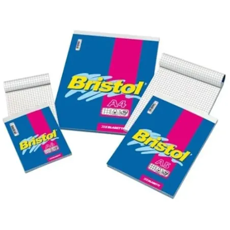 Blocco Formato A7 fogli a quadretti 5mm Blasetti Bristol