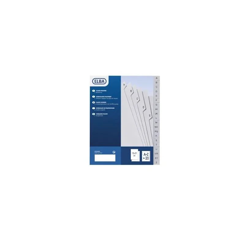 Divisori Alfabetici dalla A - Z 15 x 21 cm in PPL Favorit