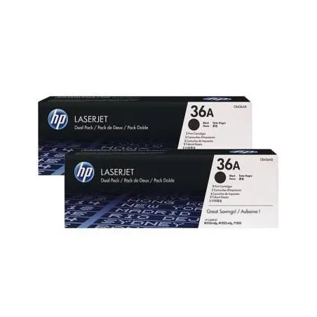 ORIGINAL HP Value Pack nero CB436AD 36A Nastro Trasferimento Termico