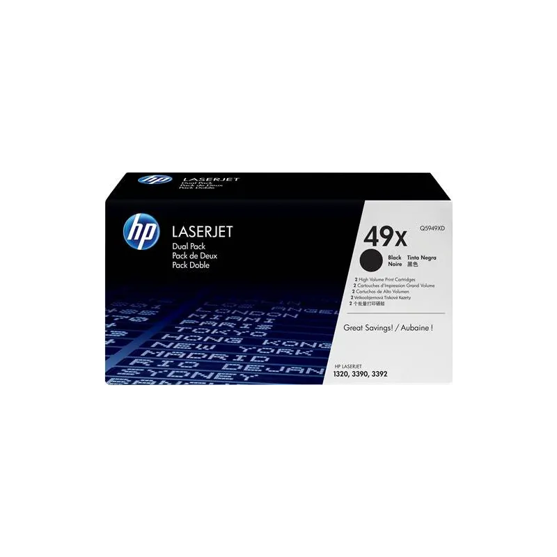 Toner HP Confezione 2 toner nero Q5949XD 49X 2 x 6.000 Pagine Originale
