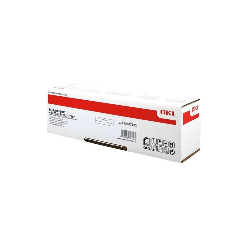 ORIGINAL Toner OKI  45807102 Nero 3000 Pagine