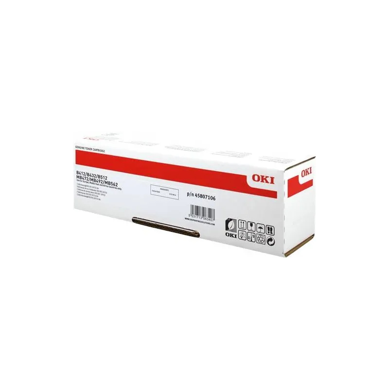 ORIGINAL Toner  OKI 45807106 Nero 7000 Pagine