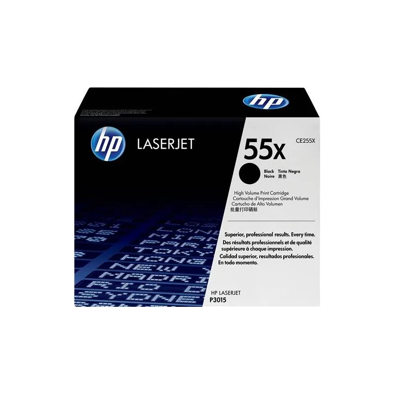 ORIGINAL Toner HP CE255X 55X Nero 12.500 Pagine