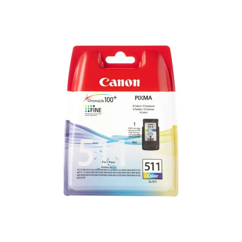 Cartuccia Canon CL-511 Originale 2972B001 Colore 9ml Cartuccia Canon CL-511 Originale 2972B001 Colore 9ml