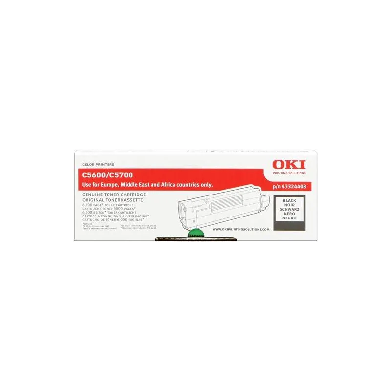 ORIGINAL OKI toner nero 43324408  ~6000 Seiten