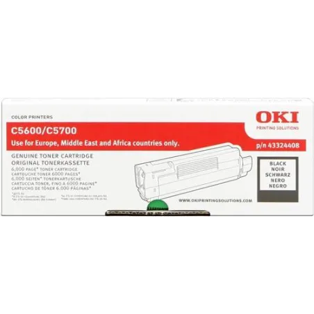 ORIGINAL OKI toner nero 43324408  ~6000 Seiten