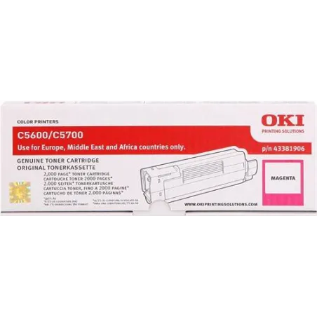 ORIGINAL OKI toner magenta 43381906  ~2000 Seiten