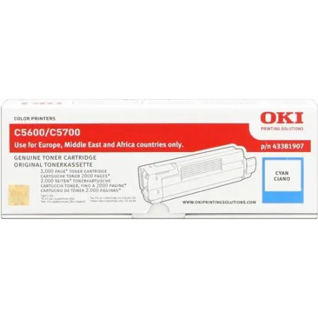 ORIGINAL OKI toner ciano 43381907  ~2000 Seiten