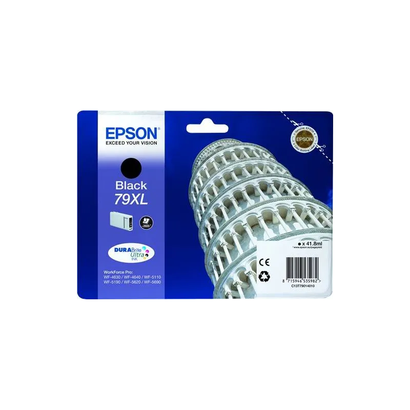 Cartuccia Epson T7901 / C13T79014010 Nero 2600 Pagine 41.8ml 79XL Originale