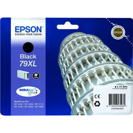 Cartuccia Epson T7901 / C13T79014010 Nero 2600 Pagine 41.8ml 79XL Originale