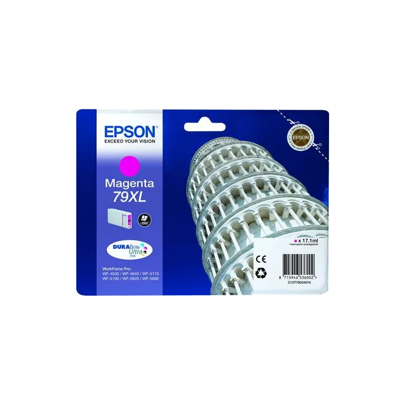 Cartuccia Epson T7903 / C13T79034010 Magenta 2000 Pagine 17.1ml 79XL Originale