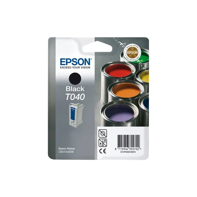 ORIGINAL Epson Cartuccia d'inchiostro nero C13T04014010 T040 ~420 Seiten 17ml