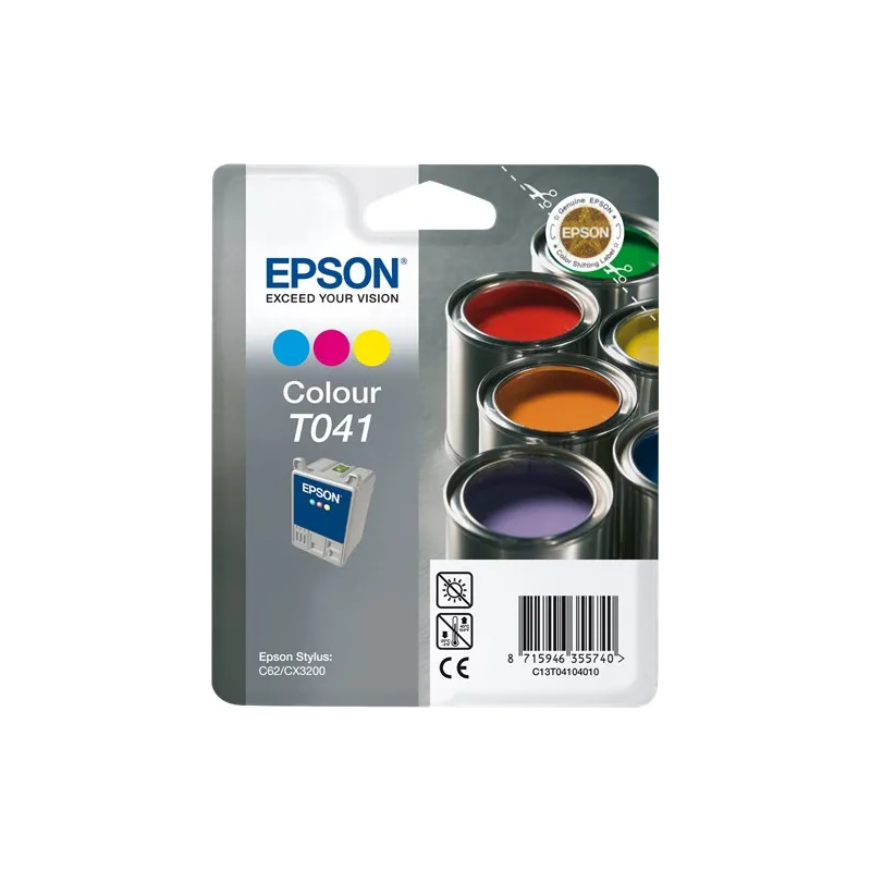ORIGINAL Epson Cartuccia d'inchiostro colore C13T04104010 T041 ~300 Seiten 37ml
