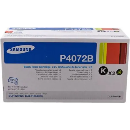 ORIGINAL Samsung Value Pack nero CLT-P4072B Confezione doppia: 2x CLT-K4072S