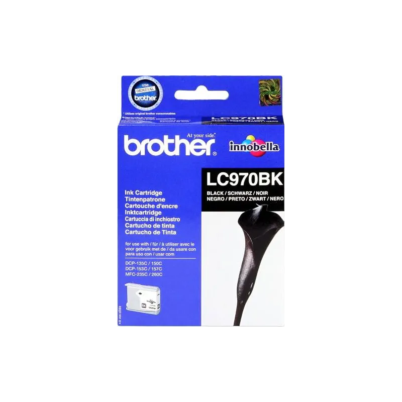 ORIGINAL Brother Cartuccia d'inchiostro nero LC970bk LC-970 350 Pagine