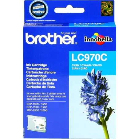ORIGINAL Brother Cartuccia d'inchiostro ciano LC970c LC-970 ~300 Seiten