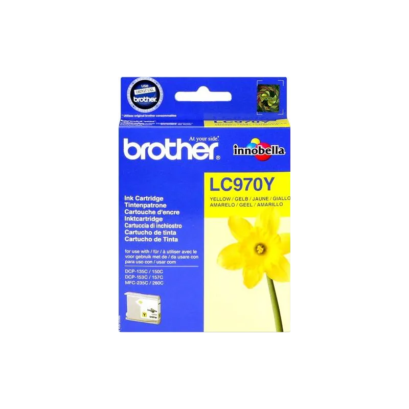 ORIGINAL Brother Cartuccia d'inchiostro giallo LC970y LC-970 300 Pagine